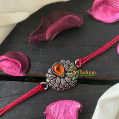Rakshabandhan Rakhi-Orange Thilak Pendant-RB003