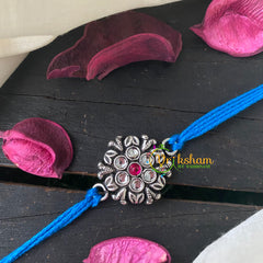 Rakshabandhan Rakhi-Pink White Pendant 2-RB008