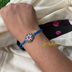 Rakshabandhan Rakhi-Pink White Pendant 2-RB008