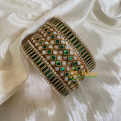 Green Silk Thread Kundan Bridal Bangle-G6196