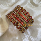 Red Silk Thread Kundan Bridal Bangle-G6195