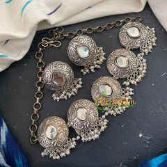 Silver Look Alike Statement Neckpiece-S437