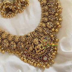 Antique Temple Haram -Lakshmi Haram-Gold-G5459