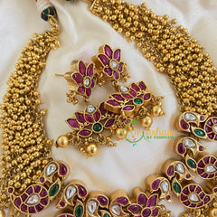 Gold Look alike Cluster Ghungroo Pendant Choker-G5484