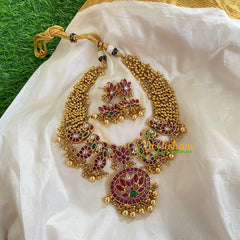 Gold Look alike Cluster Ghungroo Pendant Choker-G5484