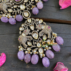 Victorian Diamond High Neck Choker-Lavender-VV016