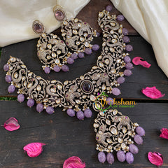 Victorian Diamond High Neck Choker-Lavender-VV016