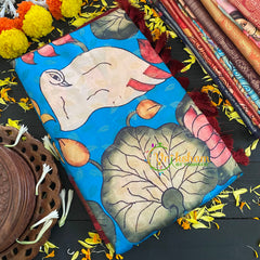 Blue Kalamkari-The Pond-VS292