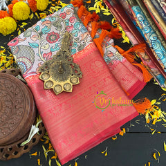 Kalamkari Semi Soft Silk Saree-VS298