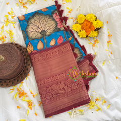 Blue Kalamkari-The Pond-VS292