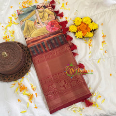 The Royal Kalamkari Semi Soft Silk Saree-VS294