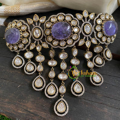 Purple Victorian Diamond High Neck Choker-VV039