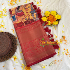 Yellow Kalamkari- The Dancers-VS289