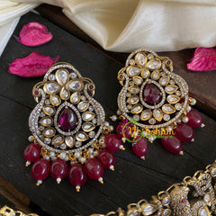 Red Victorian Diamond Choker Neckpiece-VV047