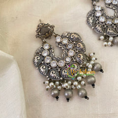 Silver Look Alike Designer Danglers -S538