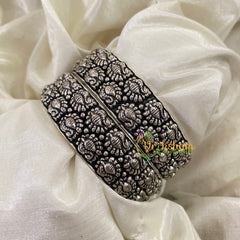 Oxidized Kolhapuri Bangles- Paisley Peacock -S466