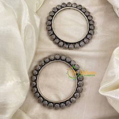 Oxidized German Silver Kolhapuri Bangles -Petals-S464