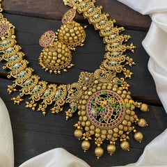 Gold Look Alike Peacock Haram-Gold Bead -G6379