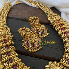 Premium 2 Layer Lakshmi Neckpiece with Mogappu-G6373