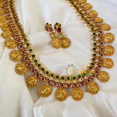 Premium AD Stone Lakshmi Kaasumalai Haram-G6382