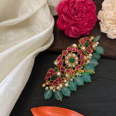 Exquisite Jadau Kundan High Neck Choker -Pastel Green- J1260