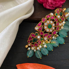 Exquisite Jadau Kundan High Neck Choker -Pastel Green- J1260