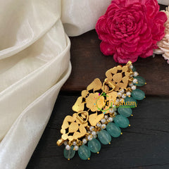 Exquisite Jadau Kundan High Neck Choker -Pastel Green- J1260