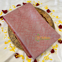 Soft Maroon Semi Benarasi Saree -Lily-VS526