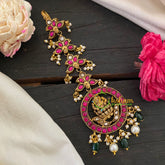 Precious Jadau Kundan lakshmi Maang Tikka -j1049
