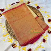 Pastel Yellow Semi Benarasi Saree -Lily-VS528