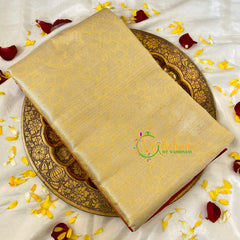 Pastel Yellow Semi Benarasi Saree -Lily-VS528