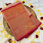 Peach Semi Benarasi Saree -Lily-VS529