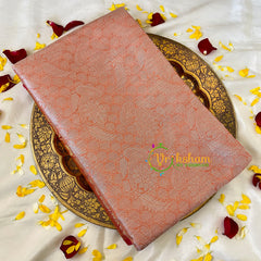 Peach Semi Benarasi Saree -Lily-VS529