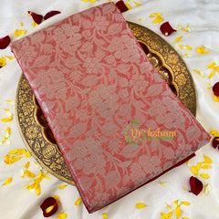 Soft Maroon Semi Benarasi Saree -Vine-VS532