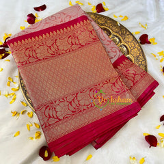 Soft Maroon Semi Benarasi Saree -Citrus-VS546