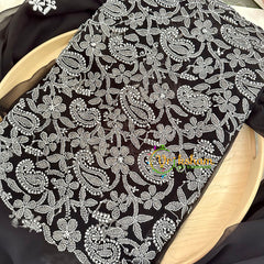Black Chikankari Suit Material Set-VS1688