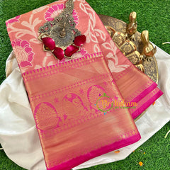 Pink Semi Benarasi Saree -VS1161