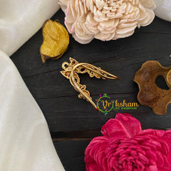 Antique Gold Look Alike Vangi Ring -Blue Peacock-G8939