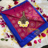 Blue with Pink Soft Silk Saree-VS301
