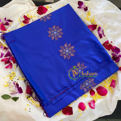 Blue with Pink Soft Silk Saree-VS301