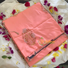 Peach Soft Silk Saree-VS308