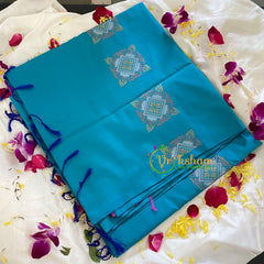 Ramar Blue Soft Silk Saree-VS316