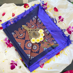 Blue Soft Silk Saree-VS318