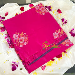 Pink with Lavender Soft Silk Saree-VS319