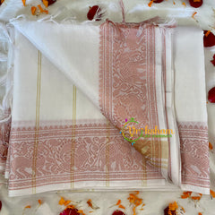 Half White Chinnalampattu Saree-VS553