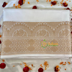 Half White Chinnalampattu Saree-VS552