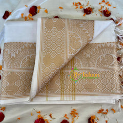 Half White Chinnalampattu Saree-VS552