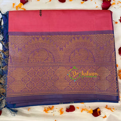 Pinkish Red Chinnalampattu Saree-VS559