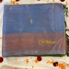 Steel Blue Chinnalampattu Saree-VS581