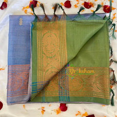 Steel Blue Chinnalampattu Saree-VS581